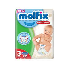 Molfix Pant Midi Size 3 6-9Kg 62 Pieces